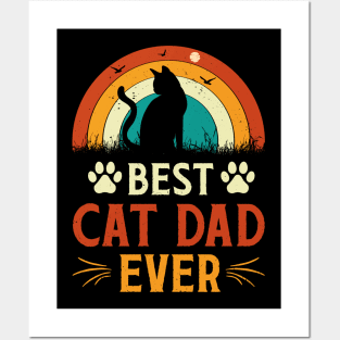 Best Cat Dad Ever t-shirt Posters and Art